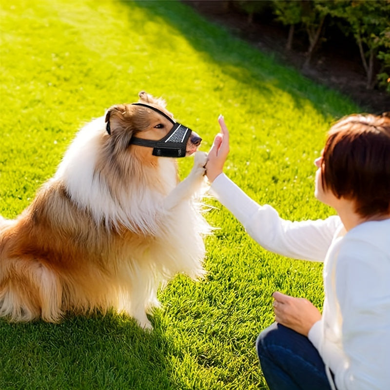 Muselière Réglable en Maille Douce pour Chien